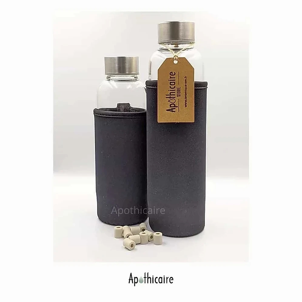 Gourde En Verre + Perles Céramique 420 Ml - Apothicaire – Image 2