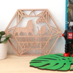 Décoration Murale En Bois " HAKUNA MATATA " Découpe Laser - Lasercut