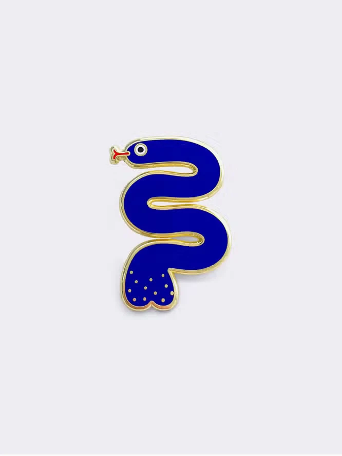 Broche Pin's Serpent Bleu Coquin - Dicks Don't Lies