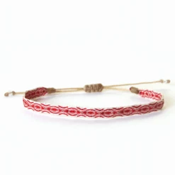 Bracelet Tressé Grand Rouge - Mazonia