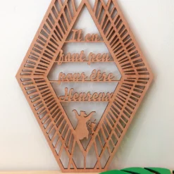 Décoration Murale Personnalisable En Bois - Découpe Laser