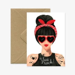 Carte Postale Hipster Girl - All The Ways To Say