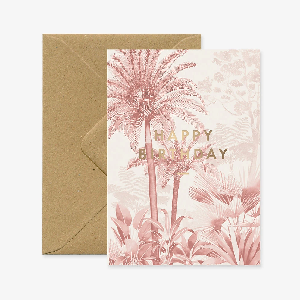 Carte Postale Happy Birthday Pink Forest - All The Ways To Say