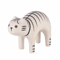 Pole Pole Chat Tigré En Bois - T Lab