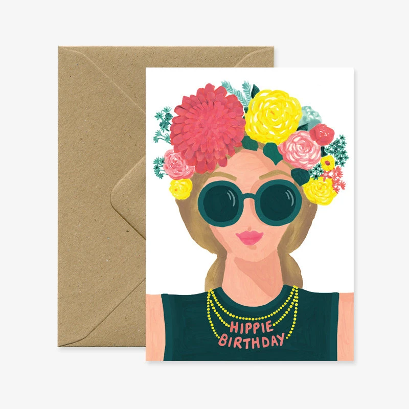 Carte Postale Hippie Birthday - All The Ways To Say