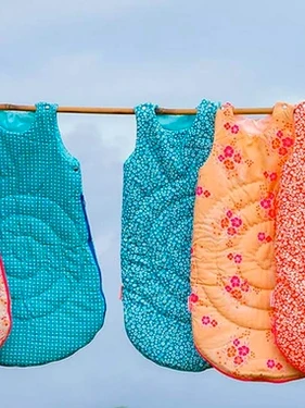 Gigoteuse Turbulette 6 - 12 Mois - Flower Power Rose Petit Pan – Image 4