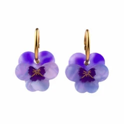 Boucles D'oreilles Pensées - Coucou Suzette