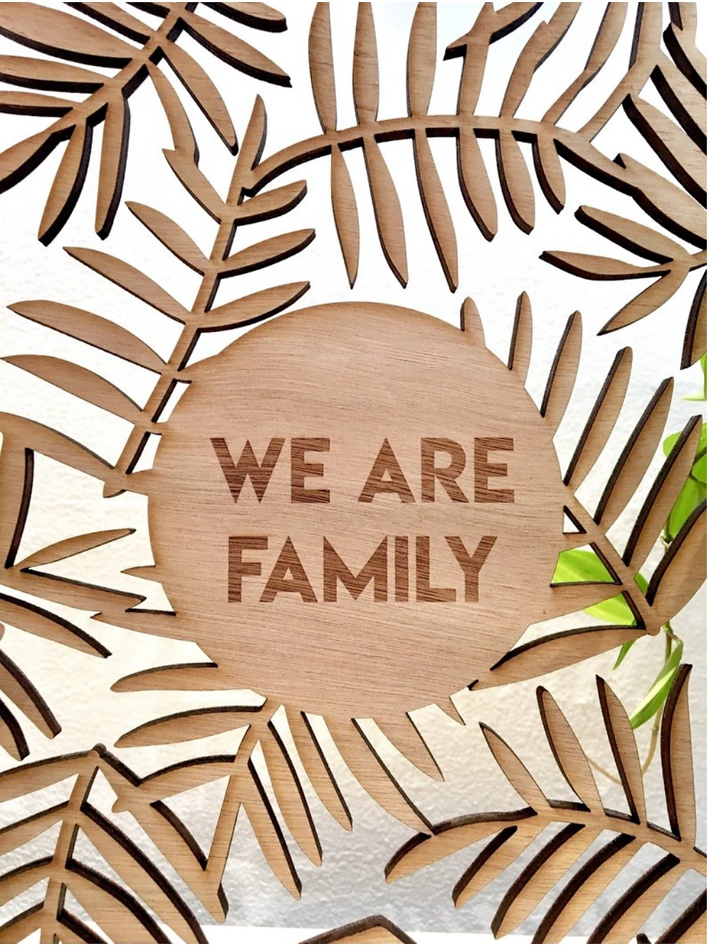 We Are Family - Décoration Murale En Bois - Découpe/gravure Laser - Jungle – Image 2