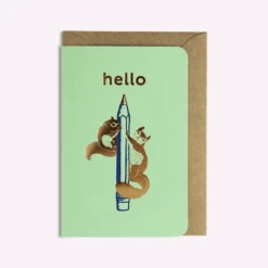 Carte Postale Hello écureuil - Les Éditions Du Paon