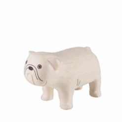 Pole Pole Chien Bulldog En Bois - T Lab